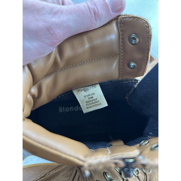 Blondo Shaker Women's Waterproof Winter Boots Camel Suede US Size 8.5 M - Picture 9 of 9
